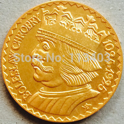 Awers fałszywej 10 złotych 1925 z Bolesławem Chrobrym