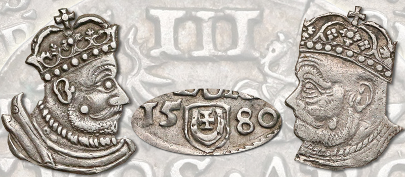 Trojaki Olkusz 1580 Stefana Batorego